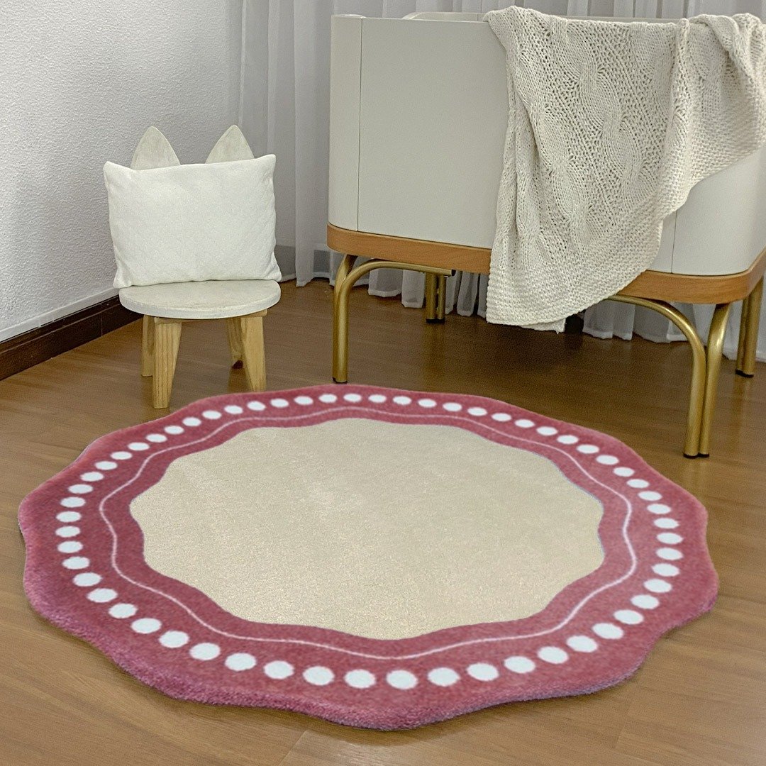 Tapete Infantil Org&acirc;nico Delicatta Mundo Mimo Rosa em ambiente infantil