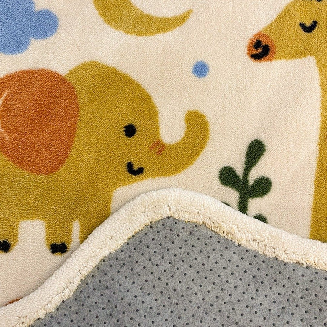 Detalhe do Tapete Infantil Orgânico Zoo